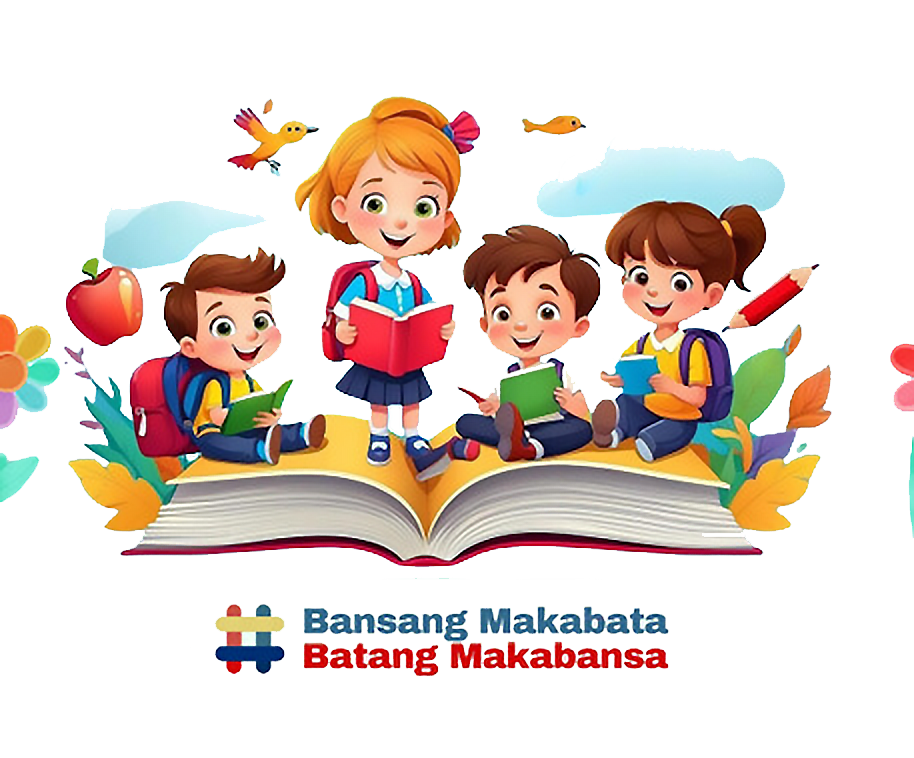 Kids reading a giant book